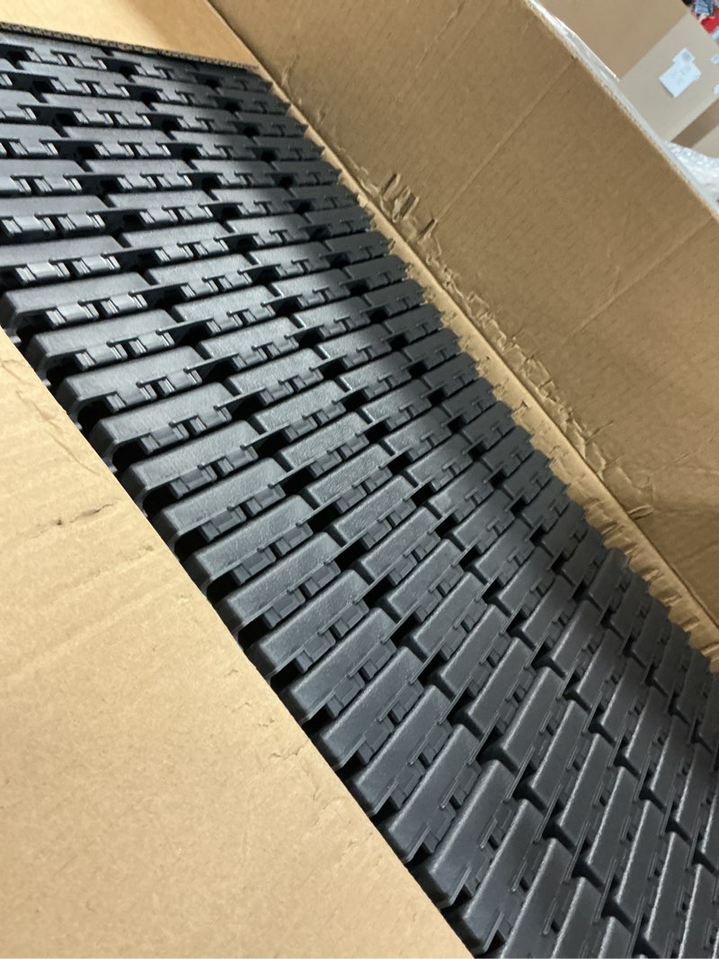 Condition photo showing Good Condition for 9 sq. ft plastic interlocking deck tiles, 9 pack patio deck tiles, 12"x12" waterproof outdoor flooring all weather use, patio floor decking for porch poolside balcony backyard, grey 9 grey