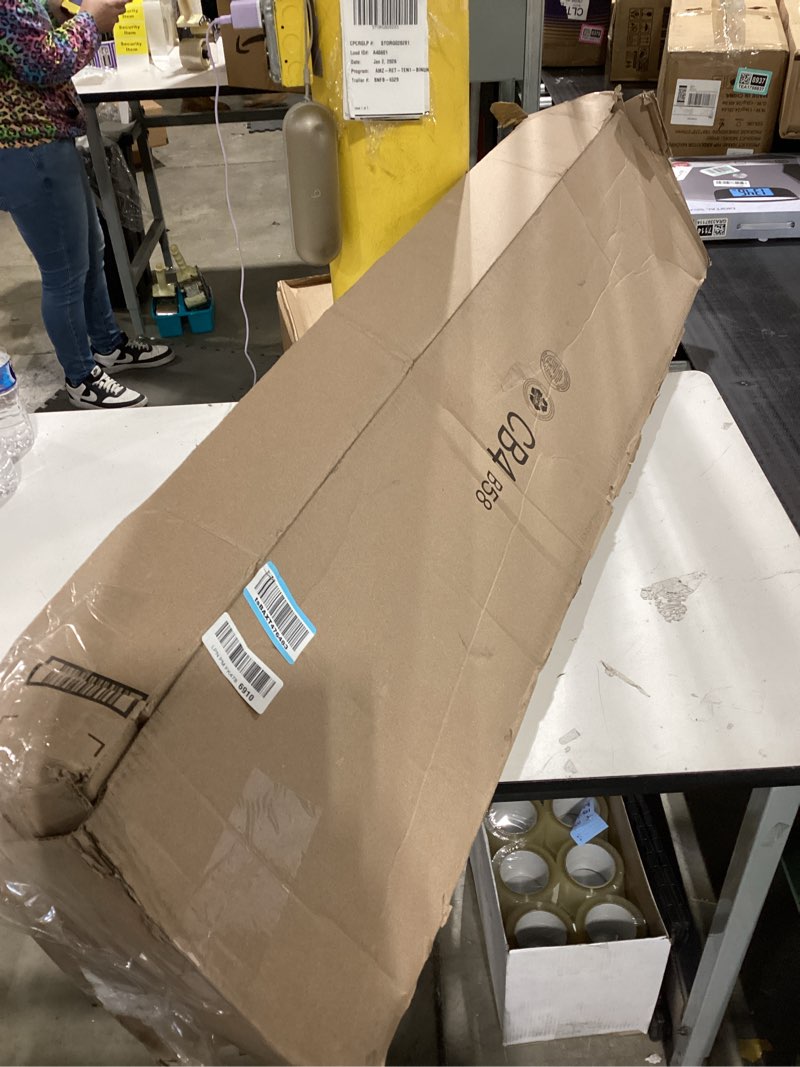 Condition photo showing New/Like New for Ironing Board Full Size, Heat Resistant Cover Iron Board with Steam Rest, Ultra Thick Padding, Height Adjustable Heavy Sturdy Metal Frame Legs Ironing Stand,Non-Slip Foldable (54"x13", Round Rest) Round Rest 54"x13"