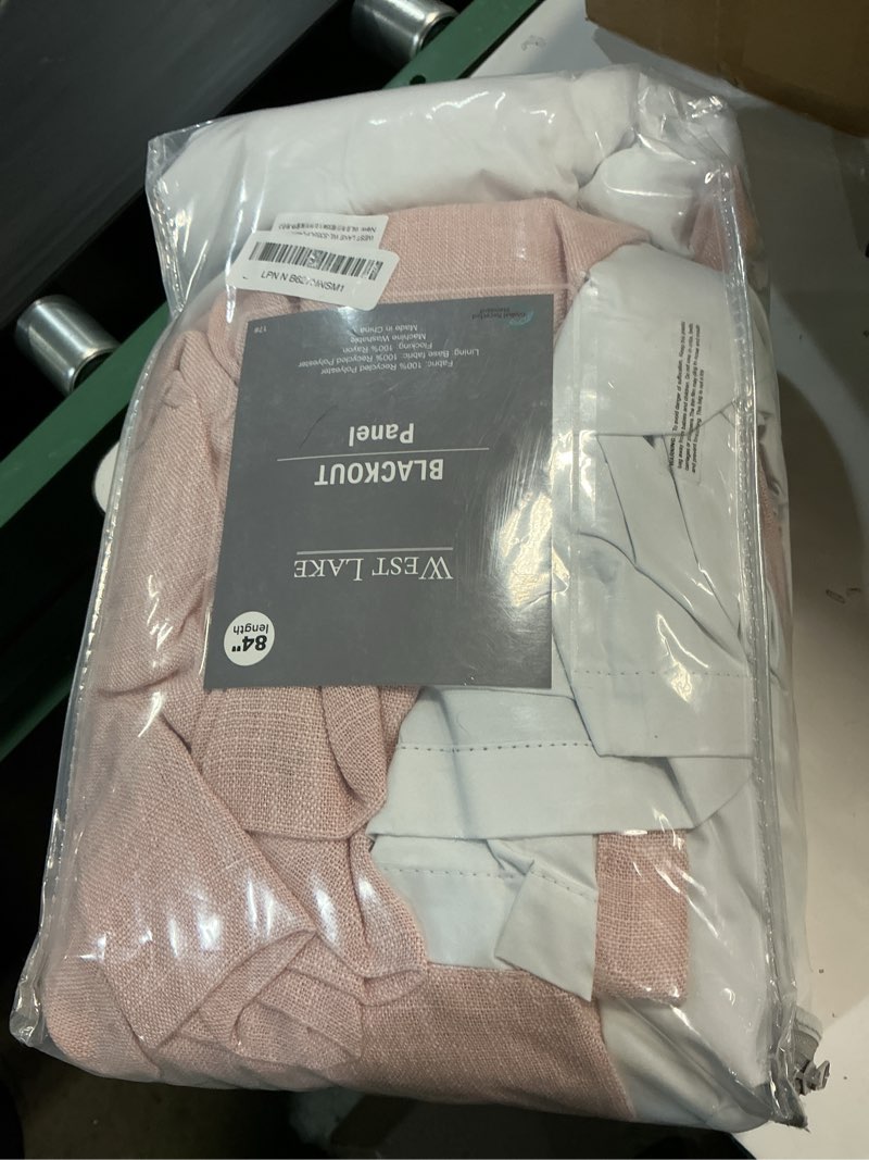 Condition photo showing Good Condition for west lake pink bailey pinch pleated window curtain panels with full blackout liner 84 inches long,rustic textured drapes for bedroom,modern window treatment for girls room,40" wx84 lx2 40"w x 84"l (pack of 2) pink