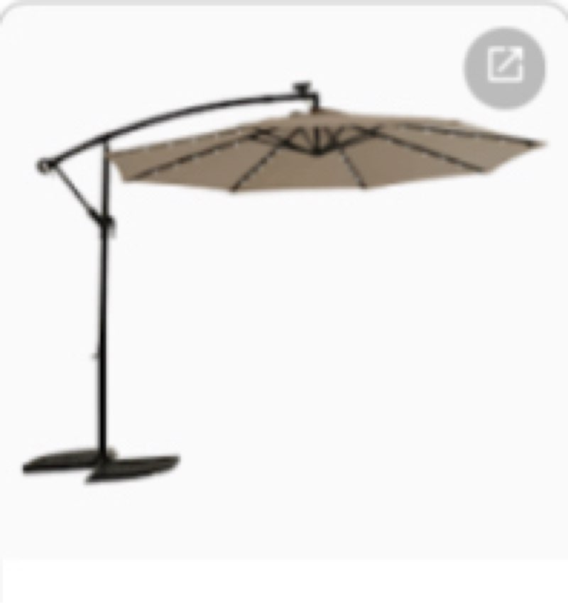 direen 10' lighted cantilever umbrella