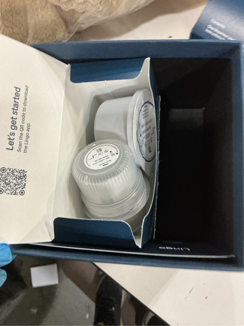 Condition photo showing As Is for (Incomplete ) Lingo Continuous Glucose Monitor (CGM) & App (Pack of 2). Made by Abbott. Know the impact of what you eat. 1 Lingo biosensor lasts up to 14 Days*. Works with iOS and Android. US Only.