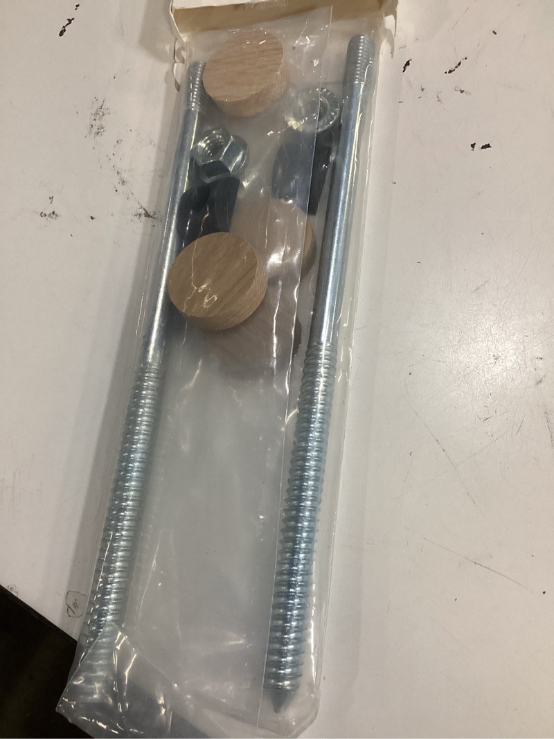 Condition photo showing Good Condition for shimeyao 2 set wood newel mounting kit newel post fastener installation kit for residential and commercial installation, anchors post directly to wood or concrete floor