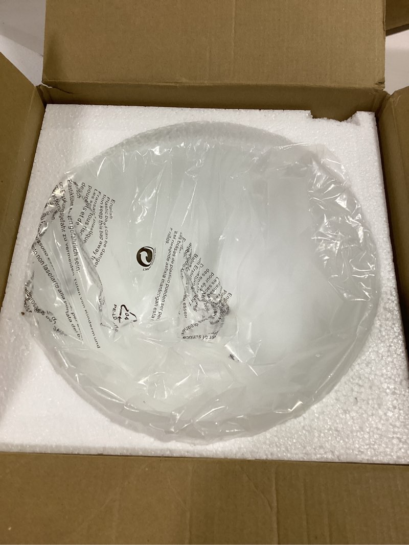 Condition photo showing New/Like New for Alabaster White Glass Lamp Shade Replacement for Floor Lamp,E26 Base 1-5/8 Inch Fitter 8.7” Diameter, 1.72” Opening, 3.7” Height – Lamp Shade for Floor Lamps, Replacement Glass for Wall Lamp White Alabaster 8-4/5"x H3-2/3"