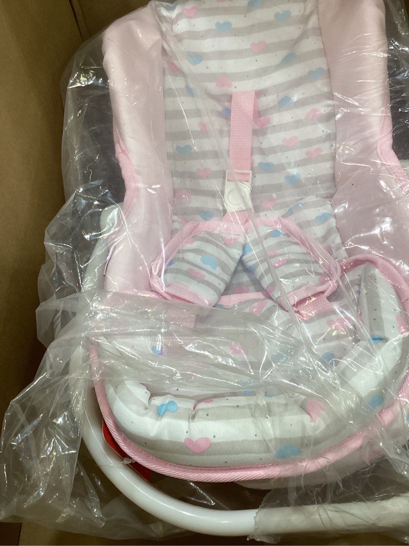 Condition photo showing Good Condition for Adora Pastel Pink Doll Car Seat Carrier - Removable Cover, Machine Washable,Fits Most Dolls,Plush Animals Up to 20 for Ages 2 and Up - Pastel Pink Hearts (White Handle)
