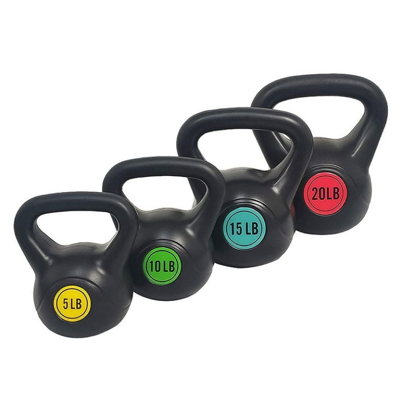 BalanceFrom Wide Grip 4 Piece Kettlebell Exercise Fitness Weight Set, Includes 5 lbs, 10 lbs, 15 lbs, 20 lbs In 25+ people's carts
