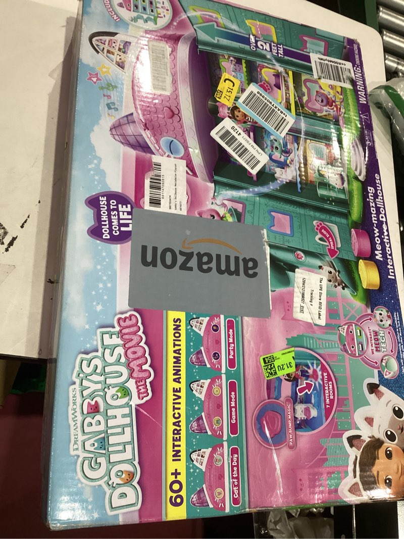 Condition photo showing As Is for Gabby's Dollhouse: The Movie, Meow-Mazing Interactive Dollhouse, 7 Rooms, LCD Screen Eyes, Figures, Sound FX, Kids Toys for Girls & Boys Ages 3 and Up Movie Dollhouse