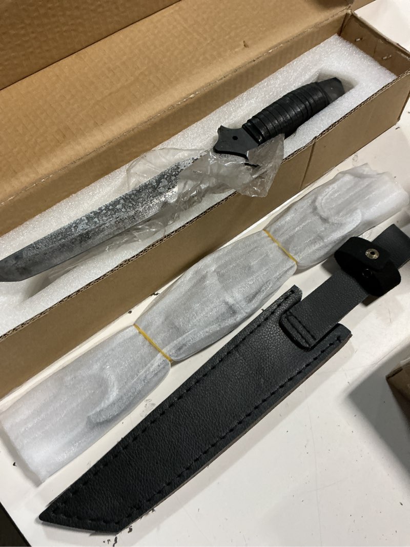Condition photo showing Good Condition for tactical dagger knife,13.5" full tang high carbon steel sword real,fixed blade knife outdoor survival hunting tactical sword
