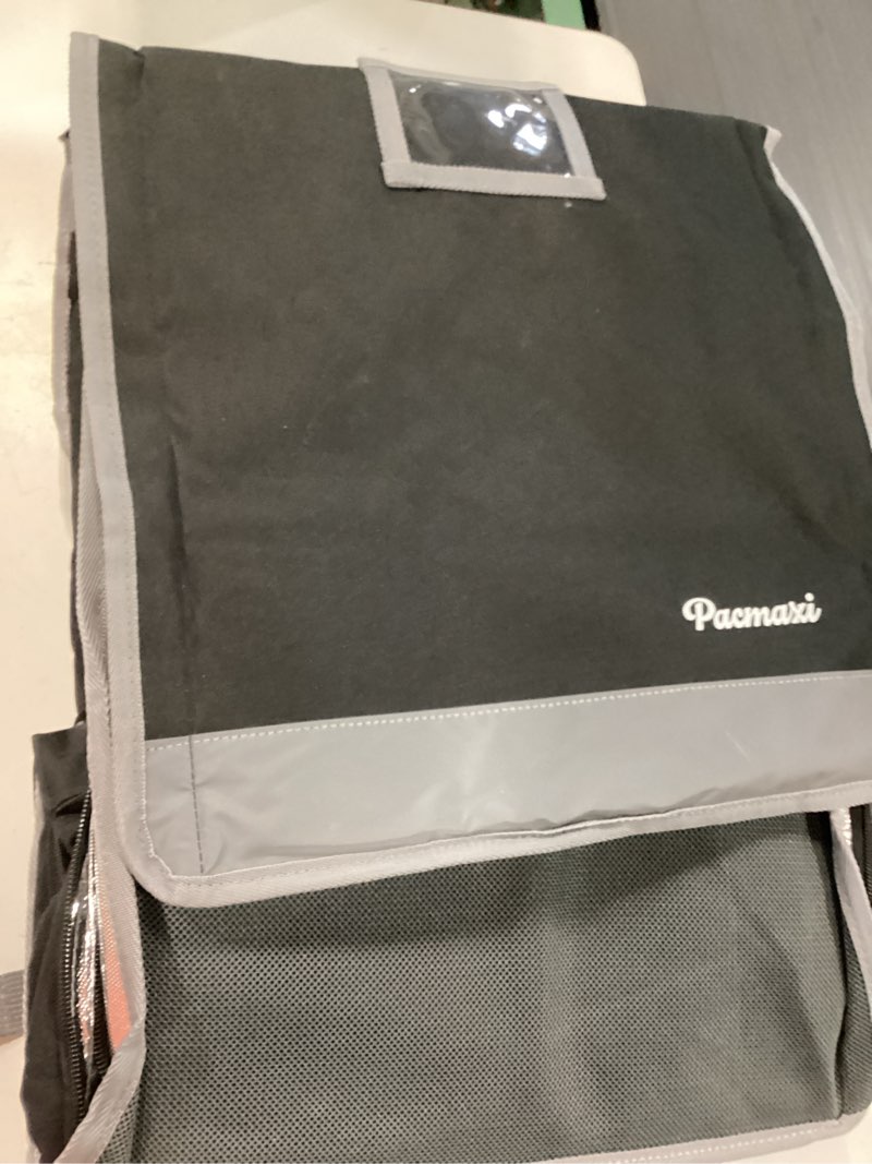Condition photo showing Good Condition for pacmaxi food delivery backpack, insulated food delivery bag with 6 cup holder, reusable food delivery bag with reflective straps(black)