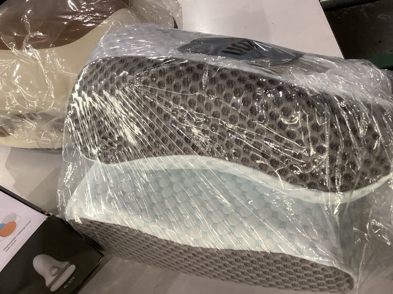 Condition photo showing As Is for Memory Foam Pillows Neck Pillow Bed Pillow for Sleeping, Ergonomic Cervical Pillow for Neck and Shoulder Pain Relief,Orthopedic Contour Pillow for Side Back Stomach Sleeper(Blue&Grey)