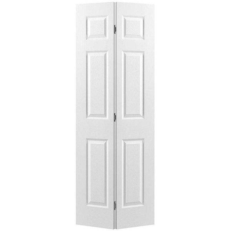  24\" x 80\" Masonite Manufactured Wood Bifold Closet Doors, White
