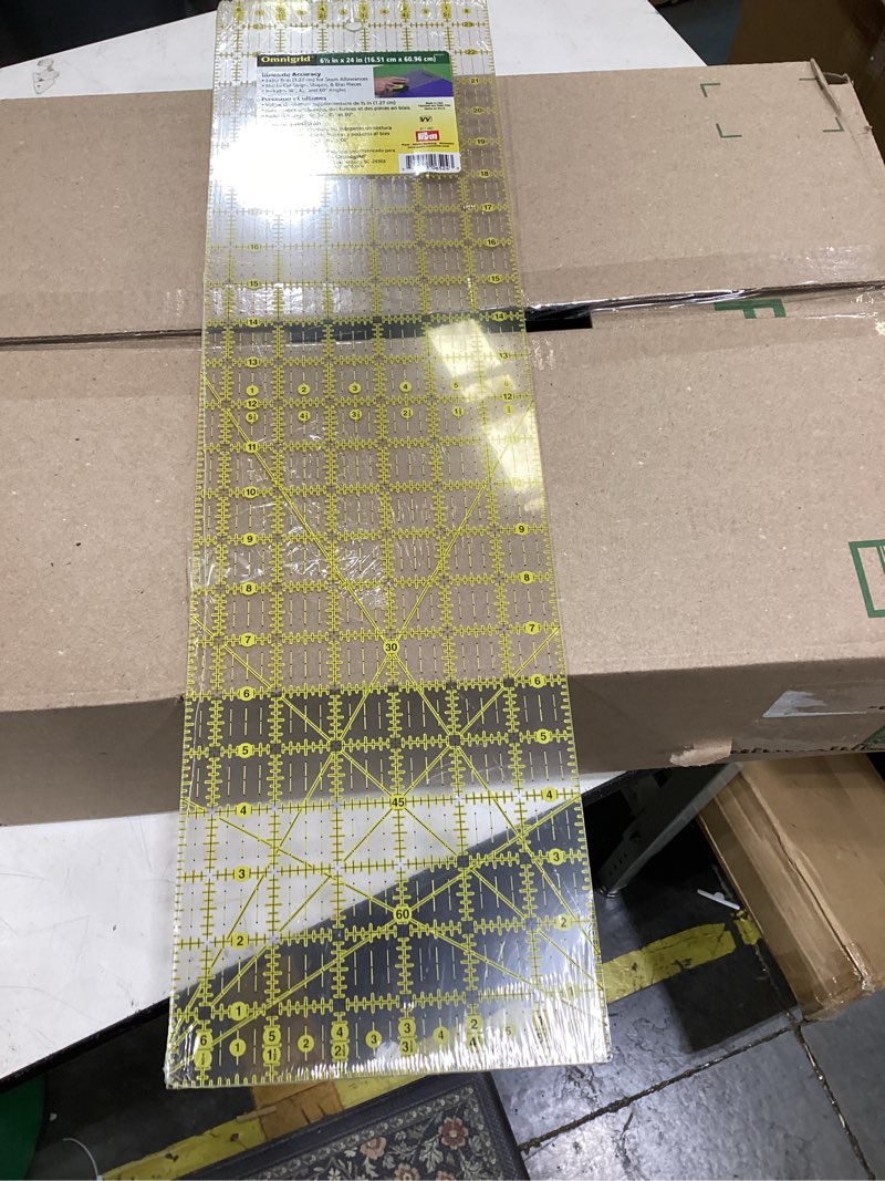 Condition photo showing New/Like New for omnigrid r6524 ultimate accuracy ruler, 6-½" x 24"