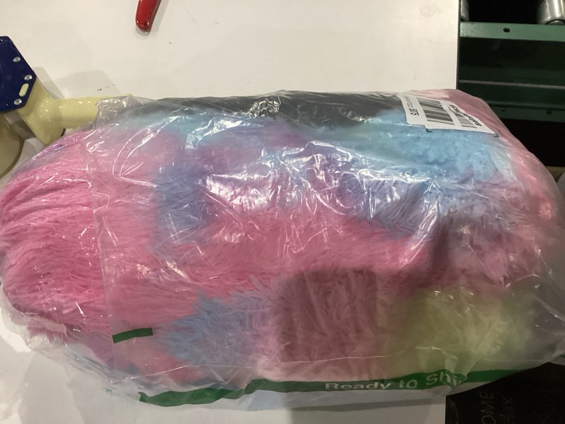 Condition photo showing New/Like New for ShinHye Cat Bed Round Plush Fluffy Hooded Cat Bed Cave, Cozy for Indoor Cats or Small Dog beds, Soothing Pet Beds Doughnut Calm Anti-nxiety Dog Bed - Waterproof Bottom Washable (20×20inch, Multicolor) 20.0"L x 20.0"W x 6.0"Th Multicolor