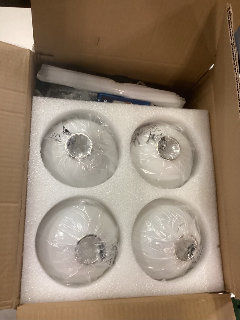 Condition photo showing As Is for kco lighting mid century modern semi flush mount ceiling light fixture farmhouse black globe sputnik chandelier ceiling light 4-light milk glass hallway ceiling light black 4 light