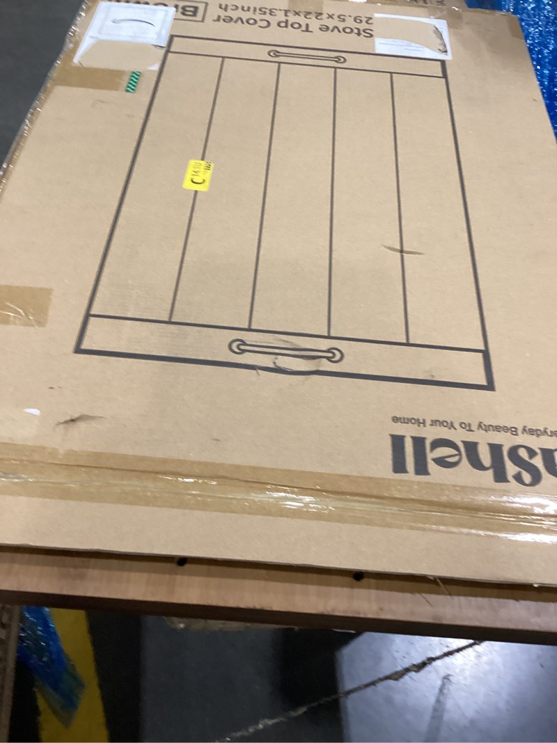 Condition photo showing Good Condition for gashell noodle board stove cover with handles, multiple stove top cover board for electric/gas stove top(retro brown)