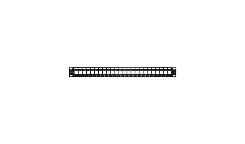 TRENDnet 24-Port Blank Keystone 1U Patch Panel, 1U 19" Metal Rackmount Housing, Recommended With TC-K25C6 & TC-K50C6