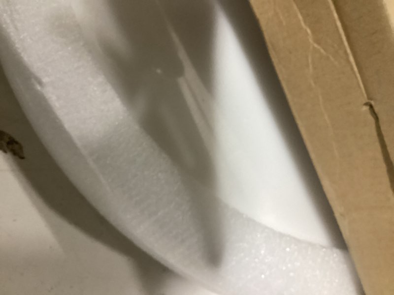 Condition photo showing As Is for 20 Inch Large LED Flush Mount Ceiling Light with Remote, 40W,4350LM, 3000K-6000K Selectable, White Round Flat Panel Low Profile Ceiling Light Fitures for Hallway, Kitchen, Bedroom, Laundry Room White Remote-20inch-1PK