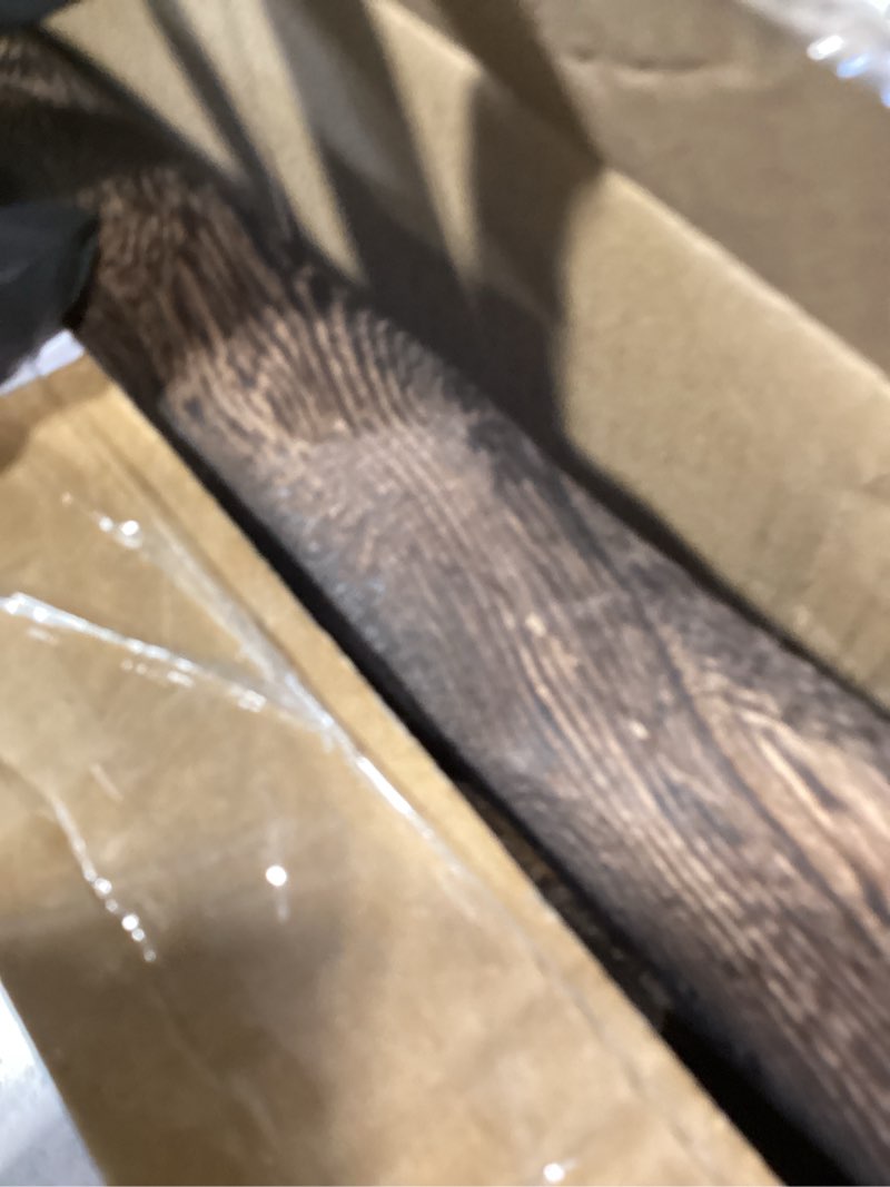 Condition photo showing New/Like New for 22 x 9 inch large decorative found wood board farmhouse wood riser pedestal stand for kitchen bathroom counter, rustic wooden board for plant, jewelry, vanity, candle