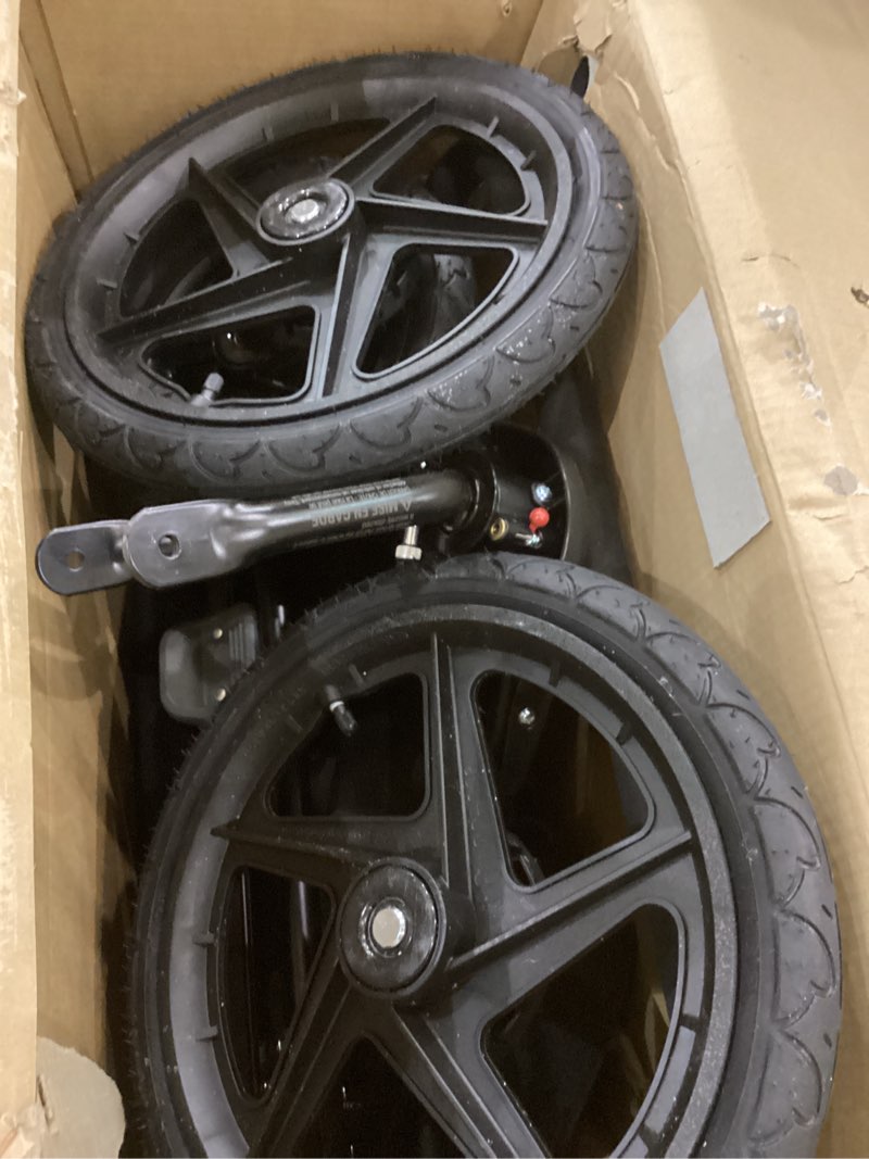 Condition photo showing As Is for BOB Gear Revolution Flex 3.0 Duallie Double Jogging Stroller, Graphite Black Graphite Black Double