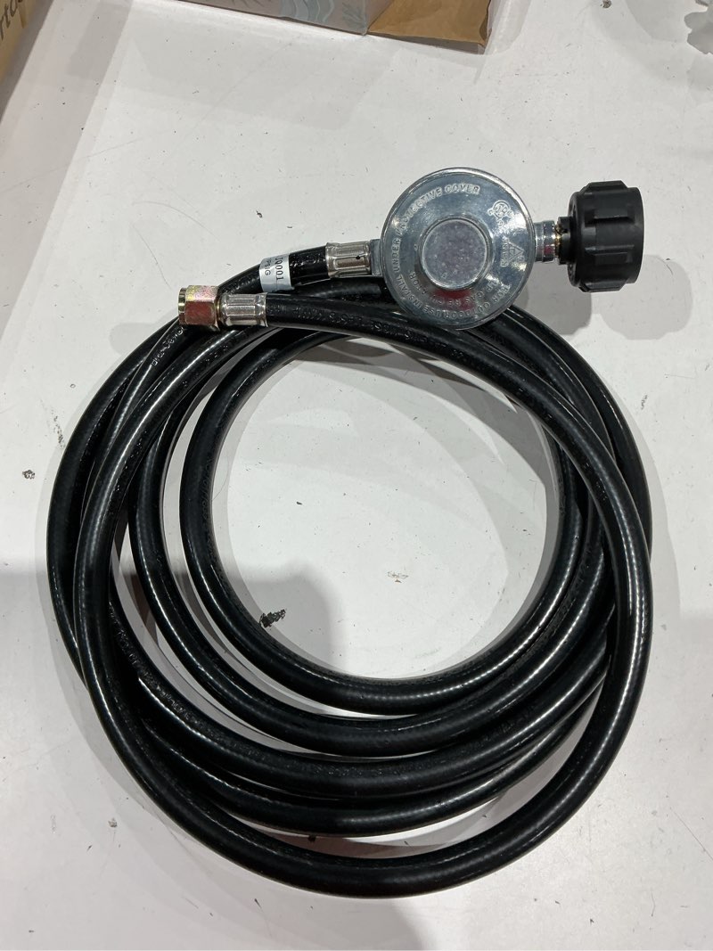 Condition photo showing Good Condition for hooshing 6 feet propane hose with regulator gas grill regulator | hose replacement for lp gas grill, heater and fire pit, 3/8" female flare