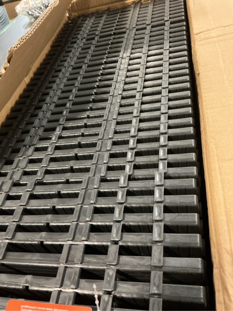 Condition photo showing New/Like New for vevor 36 sq. ft plastic interlocking deck tiles, 36 pack,12"x12" waterproof non-slip outdoor flooring all weather use, patio floor decking tiles for porch poolside balcony backyard, dark brown dark brown 36 pcs