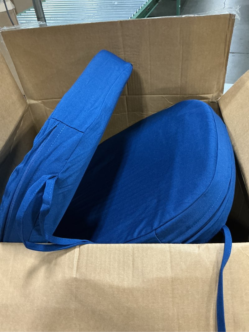 Condition photo showing Good Condition for ((color blue )midee-home chair cushions for dining chairs set 2, windsor seat pads kitchen chair cushions corduroy with ties, removable seat pads, 16.5 x 15.5 x 2 inches, light grey 16.5x15.5 inch light grey 2