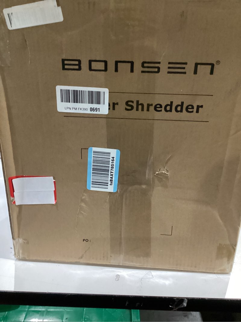 bonsen 14-sheet paper shredder for home office, heavy duty cross cut shredder with 5.3 gal pullout b