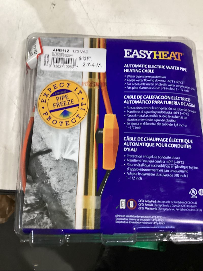 Condition photo showing As Is for EasyHeat AHB 12-ft 84 -Watt Pipe heat cable