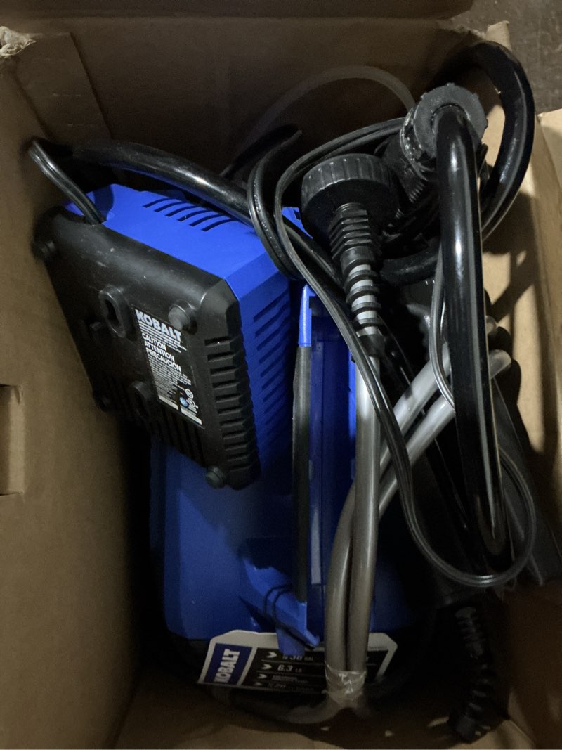 Condition photo showing As Is for kobalt 2.11-gallon plastic pump sprayer