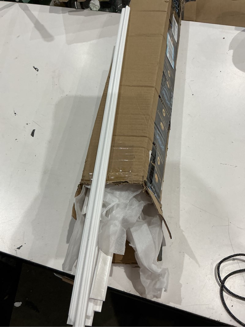 Condition photo showing As Is for (similar to but not exact)3 set accent wall molding kit peel and stick wainscoting panels board and batten wall panel kit white pre cut chair rail moulding for walls picture frame 3 12 x 24 inch