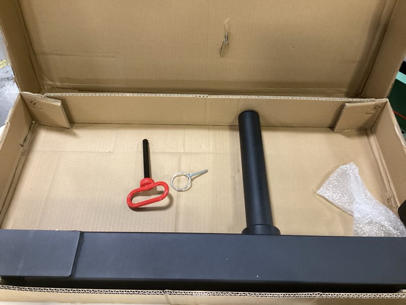 Condition photo showing Good Condition for Signature Fitness Plate Loaded Lever Arm Attachment for Power Racks and Squat Stands Wall Mounted, Black