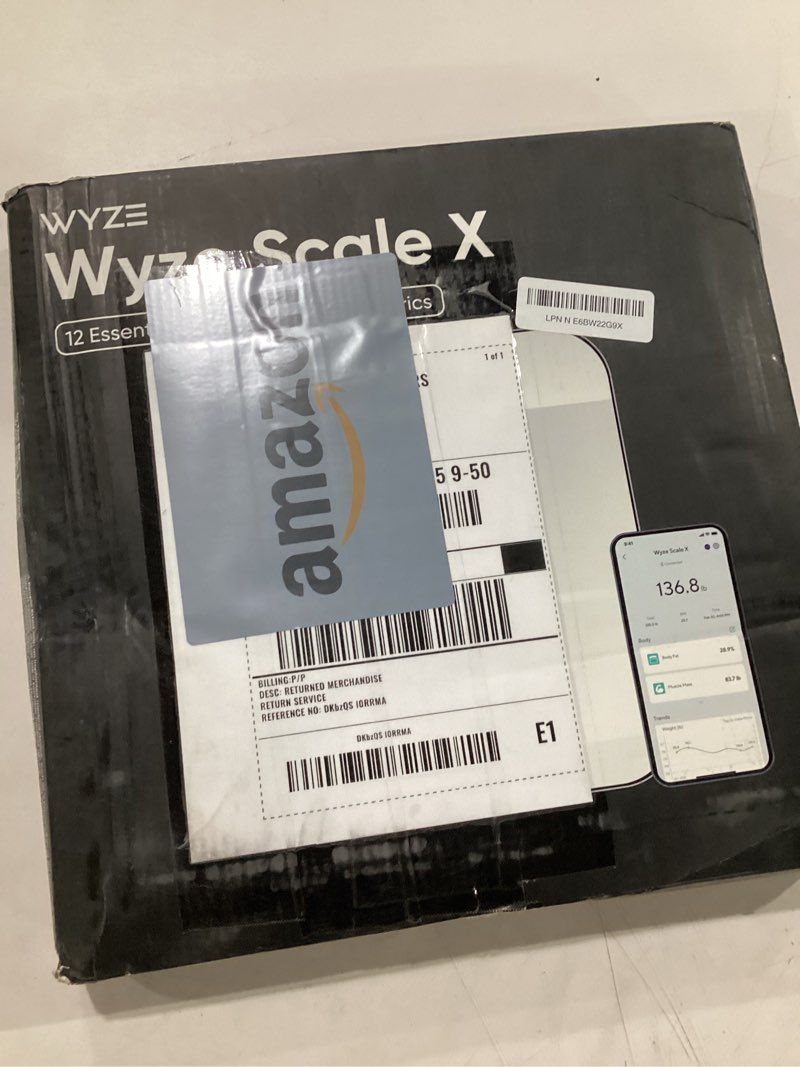 Condition photo showing Good Condition for wyze smart scale x - digital bathroom scale for body weight, bmi, body fat, muscle mass, heart rate monitor | ito glass & led backlight | batteries included, 400 lbs (white)