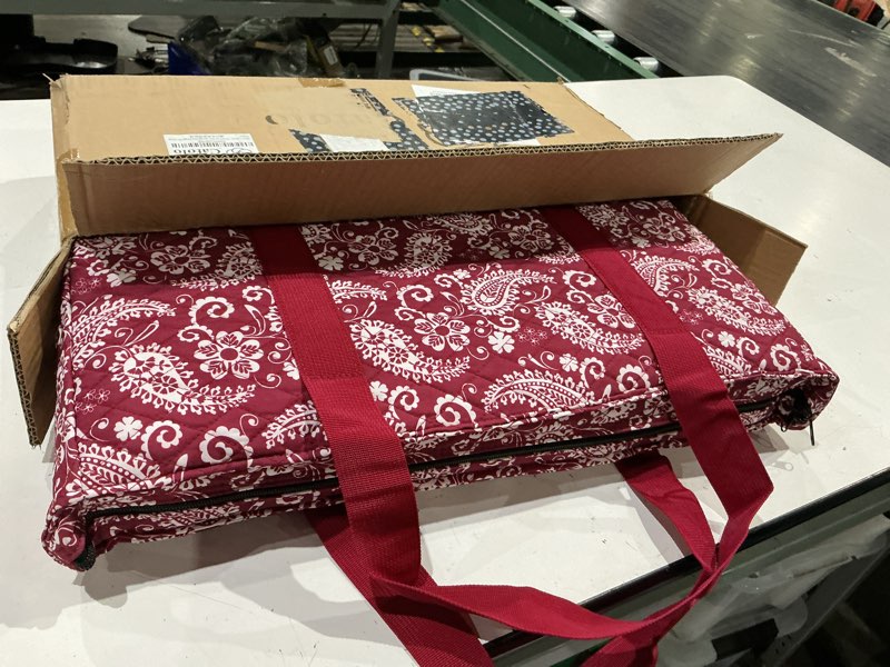 Condition photo showing Good Condition for mose cafolo american mahjong game set, red paisley carrying bag,166 premium white tiles, all-in-one color rack/pushers, chips,wind indicator, english manual,complete mah jongg, mahjong tiles set american mahjong with red paisley bag