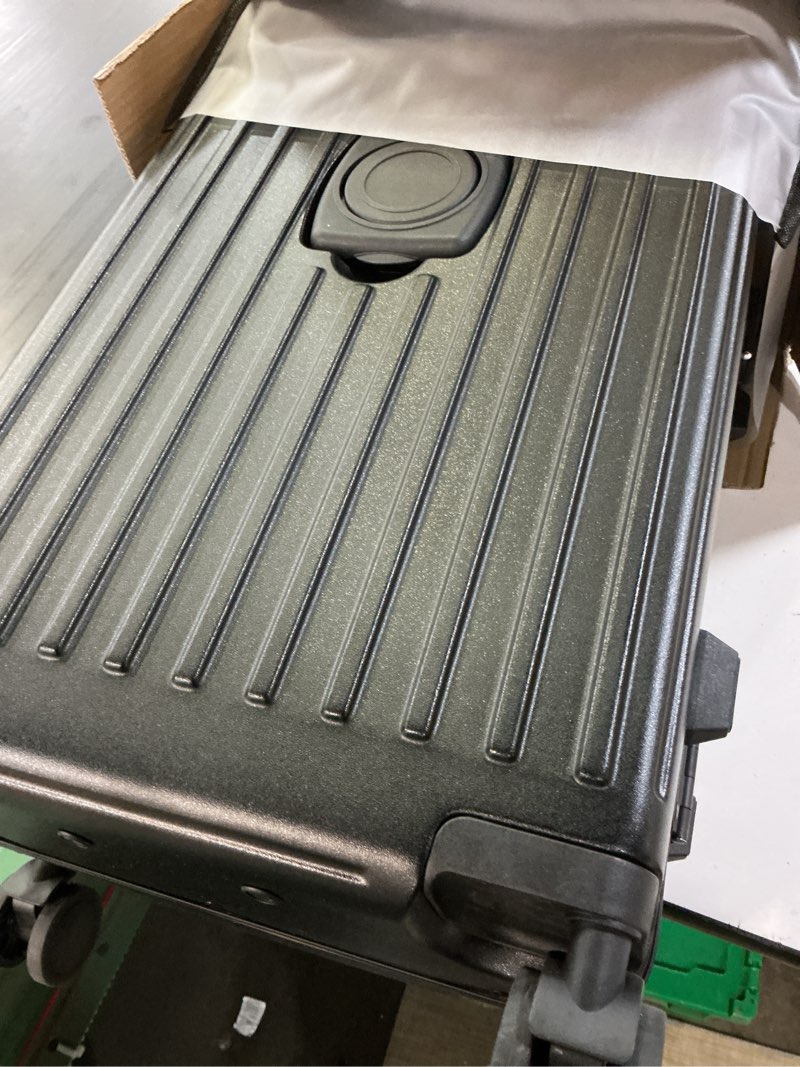 Condition photo showing Good Condition for carry on luggage 20 inch wide handle suitcase, supper-low noise spinner wheels & tsa lock, airline luggage, wide handle hard shell suitcases with aluminum frame (black)