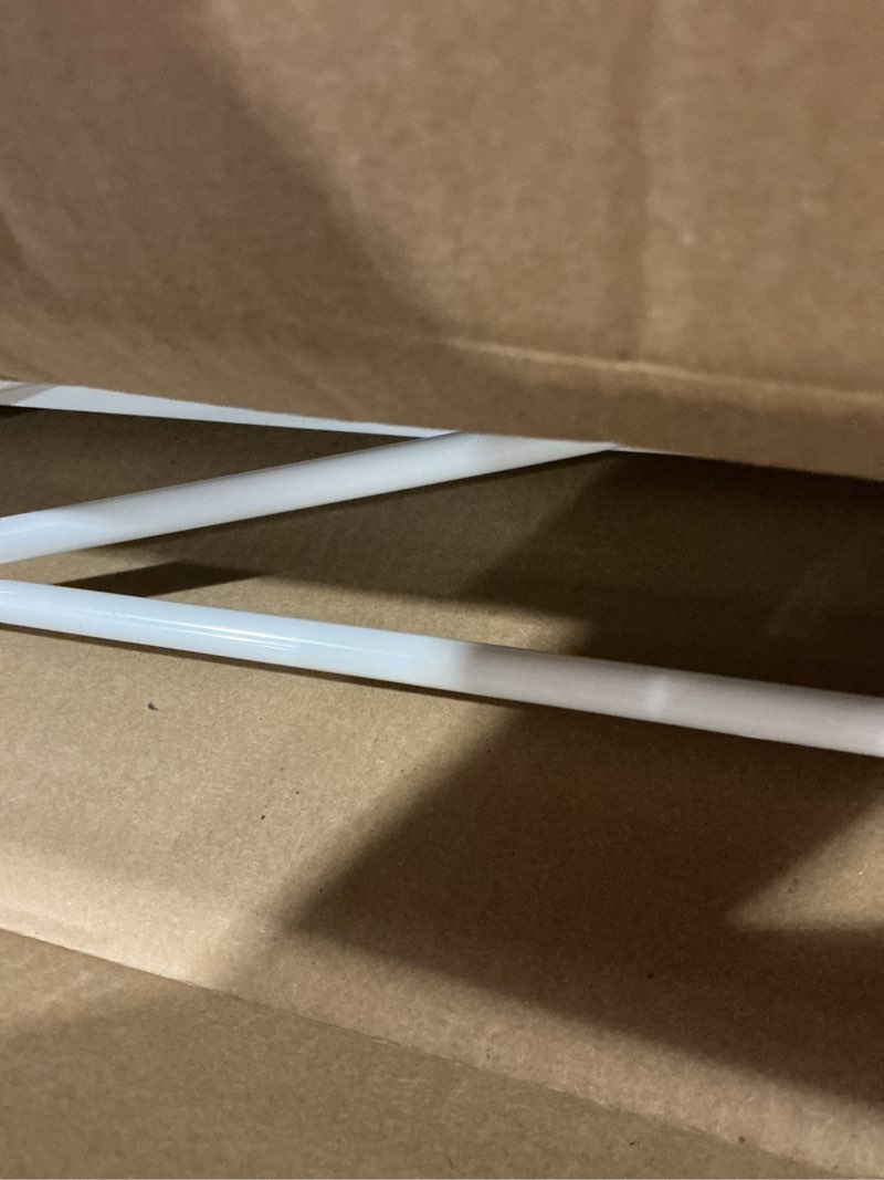 Condition photo showing As Is for regalo safety 38" baby gate for doorways & bottom of stairs, pressure mount design for babies, toddlers & pets, tested & safe for 30 years, american designed, american owned, white white 29-38.5"w x 30"h