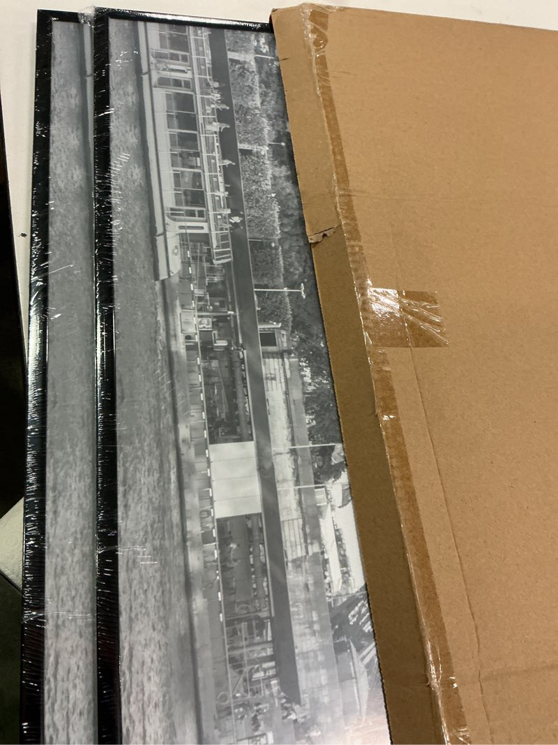 Condition photo showing Good Condition for upsimples 24x36 Poster Frame Black 3 Pack, Scratch-Proof Picture Frames 24 x 36 for Photo Gallery - Slide-In Strips, Horizontal or Vertical Wall Mounting