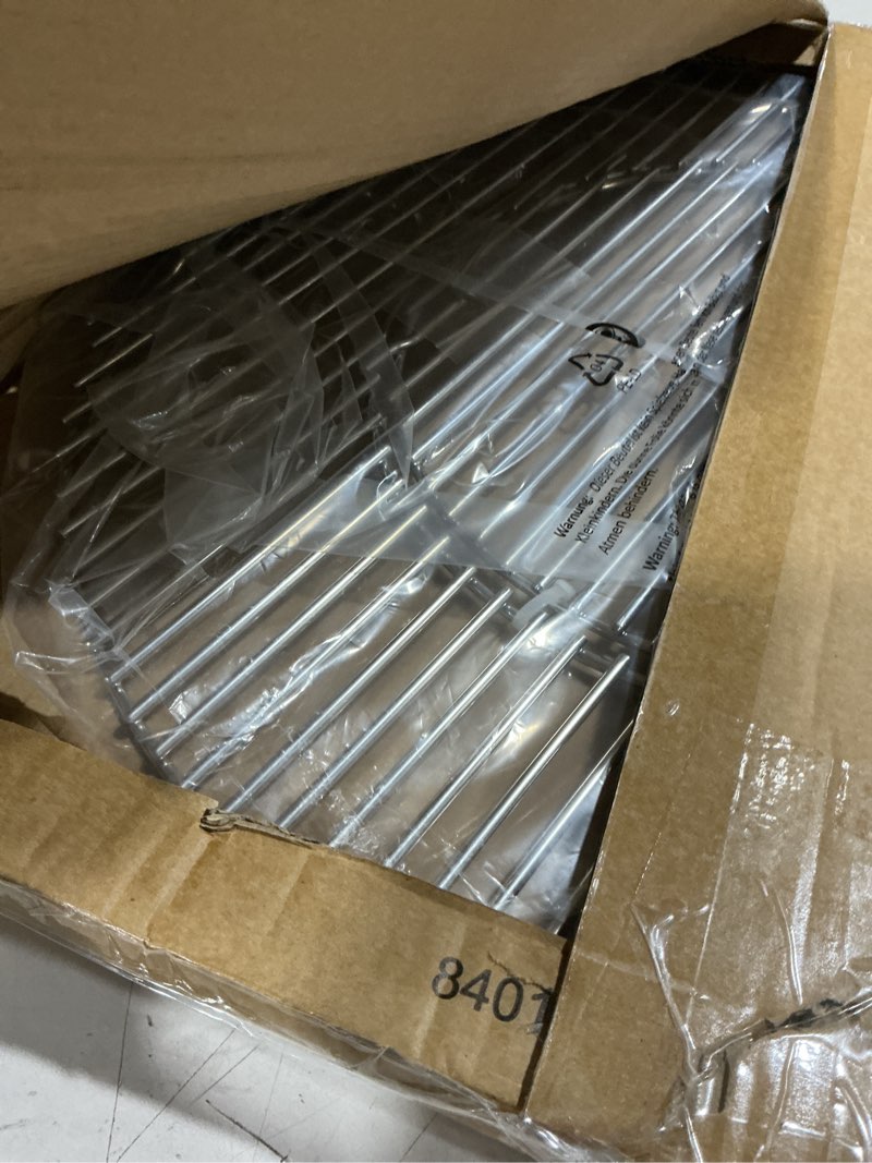 Condition photo showing Good Condition for skyflame charkettle stainless steel double-side hinged grill grid with handle, replacement round cooking grate compatible with weber 22" kettle grills, performer and master-touch