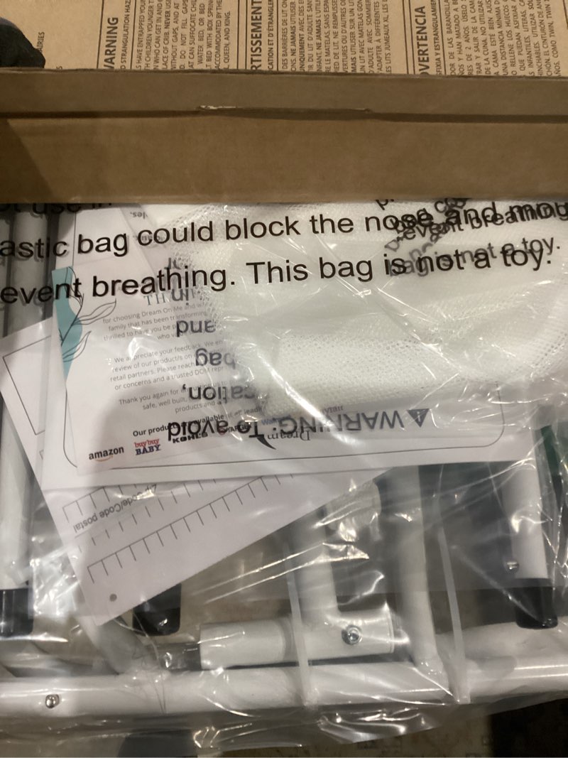 Condition photo showing Good Condition for Dream On Me Lightweight Mesh Security Adjustable Bed Rail for Toddler, Breathable Mesh Fabric, Suitable for All Types Of Beds, Reinforced Anchor System Bed Guard Rail, White