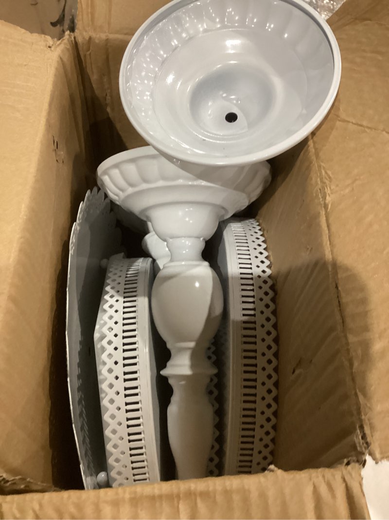 hedume 10-set cake stands, metal cupcake stand set with multiple combination styles, dessert plate c