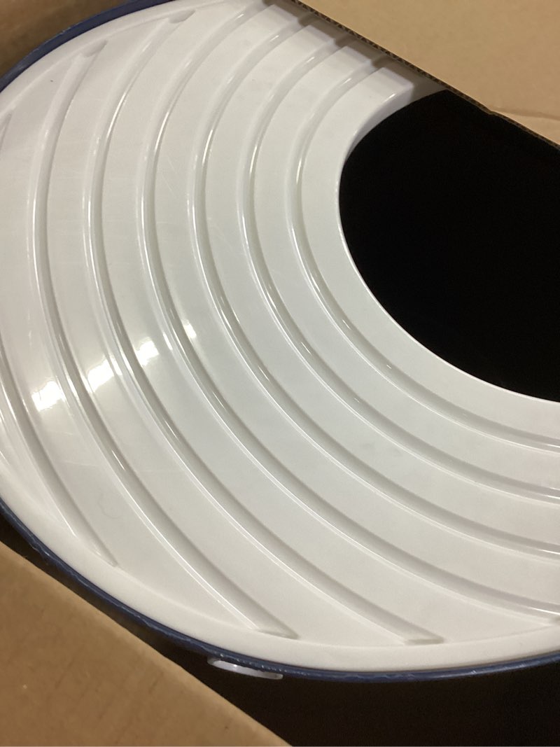 Condition photo showing Good Condition for iris usa cat litter box large top entry with lid enclosed covered hooded design litter catching scatter shield pan dog proof pet proof scoop included odor control for indoor cats kittens, navy/white top entry navy
