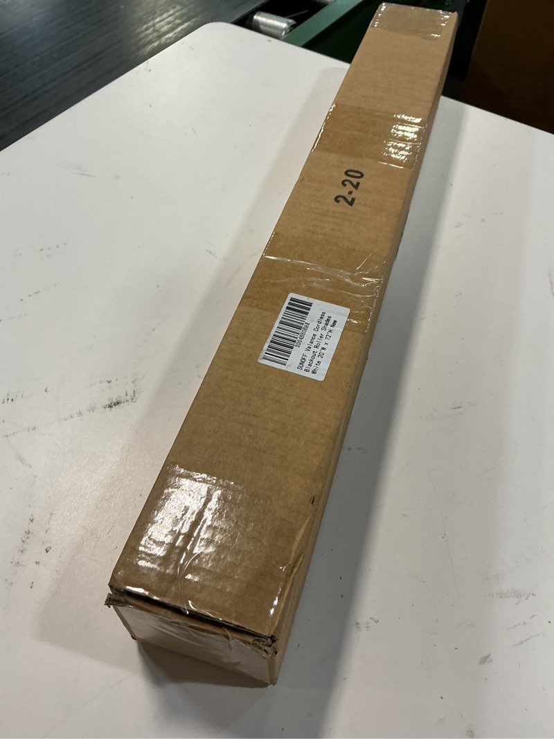 Condition photo showing New/Like New for cordless blackout roller shades blinds for windows free-stop,pull down room darkening with valance,thermal insulated woven fabric window door blinds for home,office,white 20" w x 72" l 20"w x 72"h white