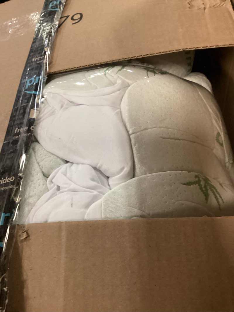 Condition photo showing Good Condition for ultra soft queen size mattress topper - viscose made from bamboo pillow top mattress pad for back pain relief - naturally cooling for hot sleepers, green green queen