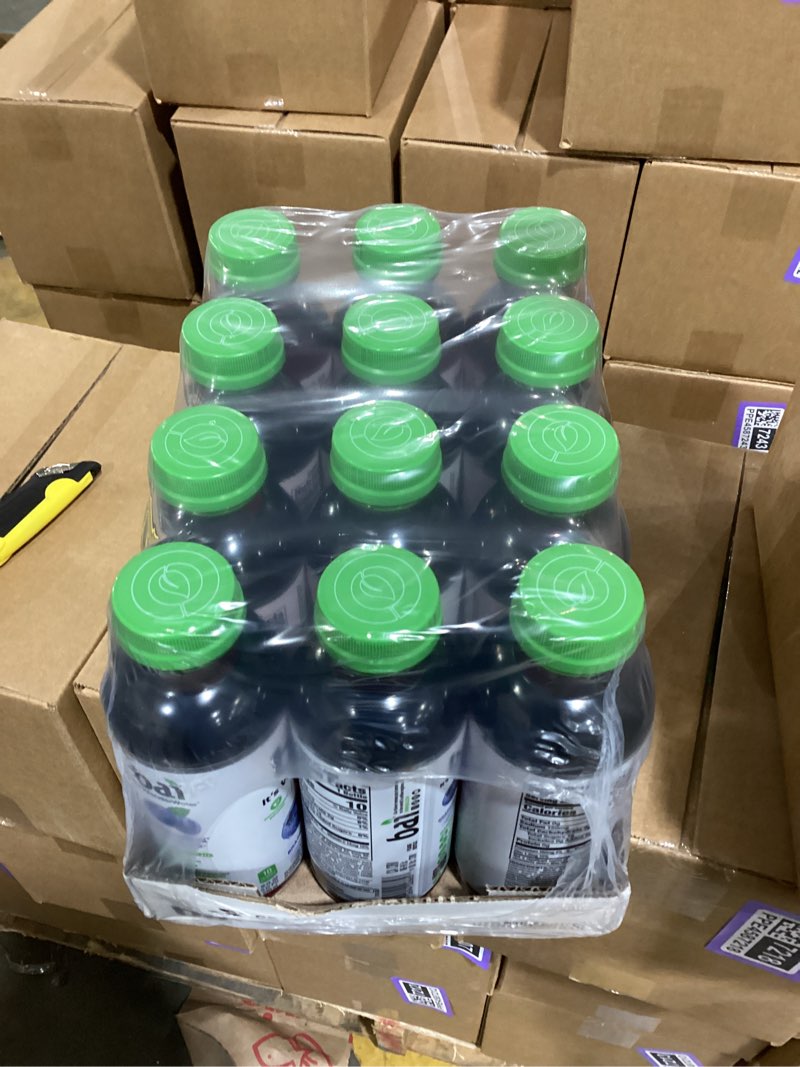 Condition photo showing As Is for Bai Antioxidant Infused Water Beverage, Brasilia Blueberry, with Vitamin C and No Artificial Sweeteners, 18 Fluid Ounce Bottle, 12 Pack Brasilia Blueberry 12 Pack