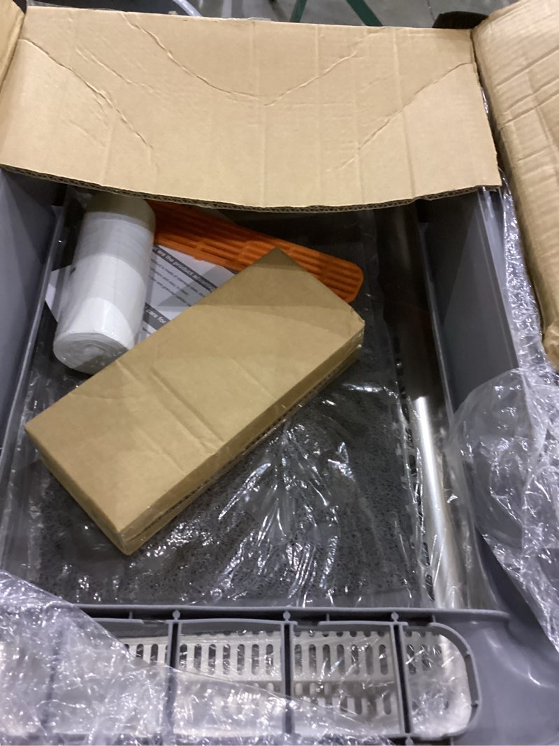 Condition photo showing Good Condition for Stainless Steel Sifting Litter Box with Lid, XXL Extra Large Sifting Cat Litter Box for Pine Pellets & Big Cats,Metal Pellet Sifter Litter Pan System for Odor Control,Sifting Box Liners & Scoop