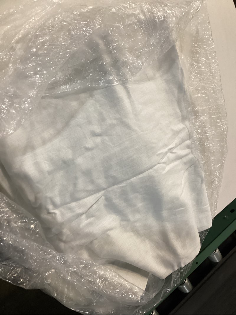 Condition photo showing Good Condition for european linen true blackout curtain, 96x96, white