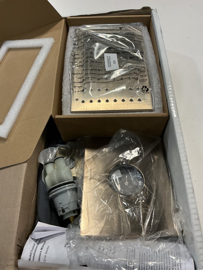 Condition photo showing Good Condition for delta vero 14 series rain shower faucet set, brushed gold shower head and handle set, valve trim kit, champagne bronze t14253-cz-we (valve not included) champagne bronze without rough