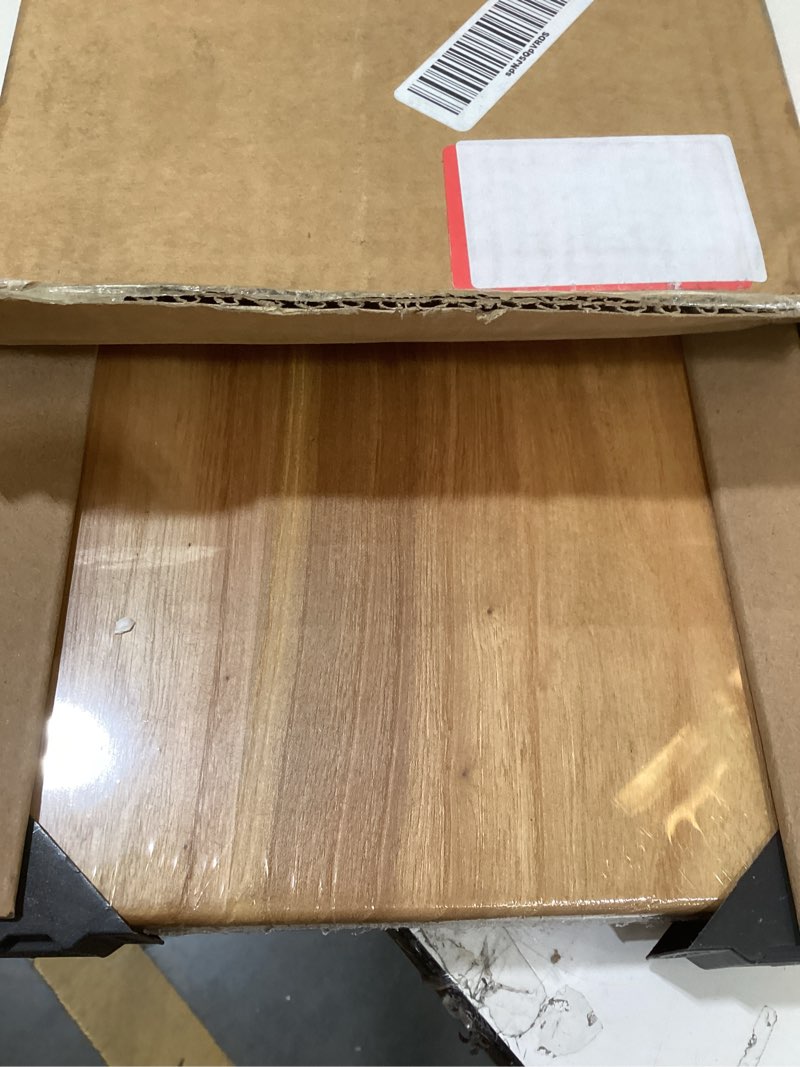 Condition photo showing New/Like New for fun memories 55 inch wood floating shelves, natural elm wood floating shelf for wall, 8 inch deep wall shelves for home storage & display, deep rustic wooden shelves for living room, bedroom, kitchen usa-sourced elm wood 55"w x 8"d