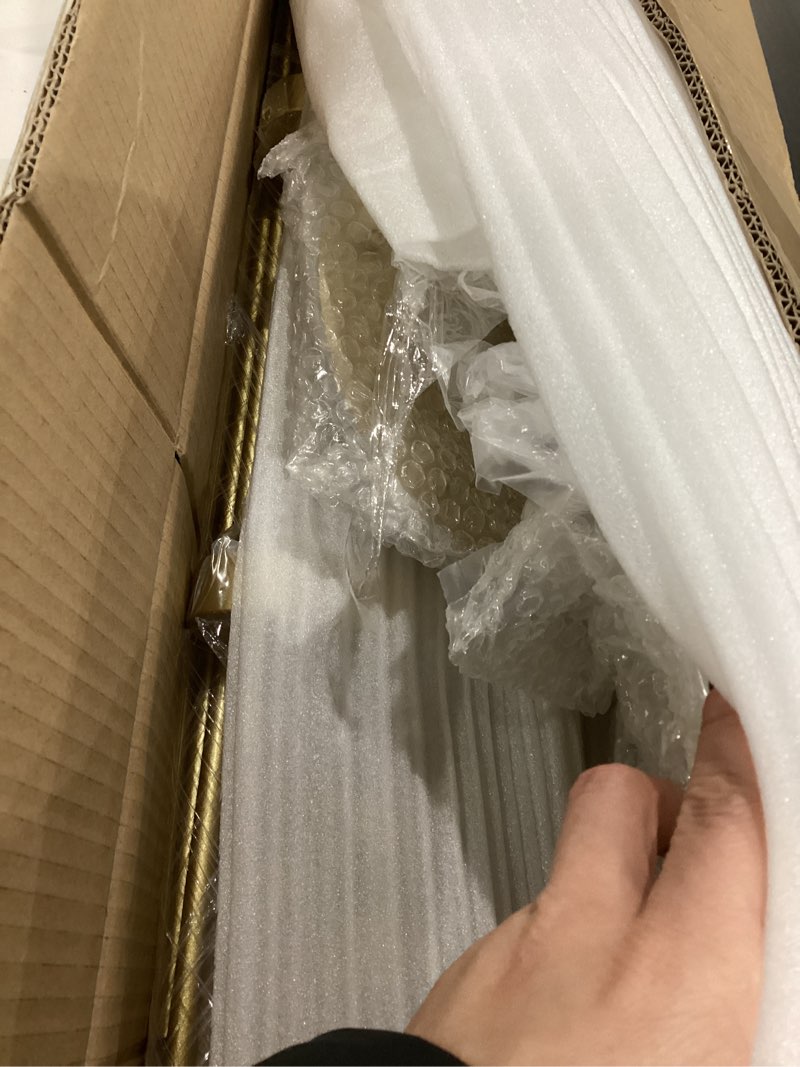 Condition photo showing Good Condition for 5 Arm Candelabra with Acrylic Lampshade Set of 4 Gold Candelabra for Wedding Table Birthday Party Home Decoration 39.4'' Candle Holder Fit LED Taper Candles Gold 4pcs