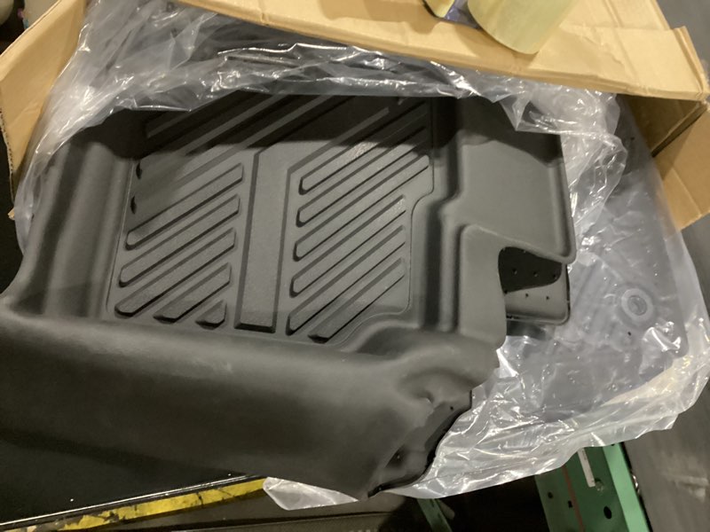 Condition photo showing Good Condition for lasfit floor mats 2025 2026 for ram 1500 crew cab without rear under-seat factory storage bucket seat (not for quad cab), all weather tpe custom fit car mats floor liners 1st & 2nd row, black 1500 crew cab 2025-2026 floor mats