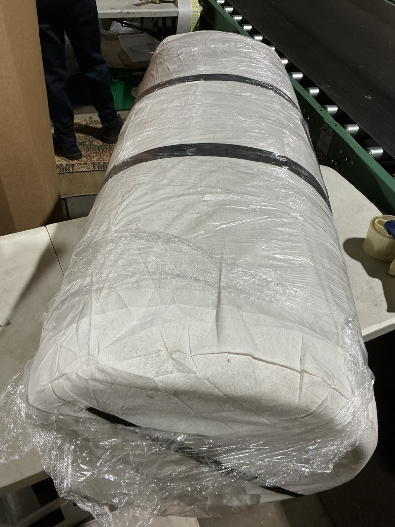 Condition photo showing As Is for ZonLi Japanese Floor Mattress Futon Mattress Full Size, Thicken Roll Up Tatami Mat 100% Cotton Washable Cover, Portable & Foldable Floor Bed Mattress for Sleeping, Dormitory, Adult Kids, Coffee Coffee Full (75"L x 54"W x 2.5"Th)