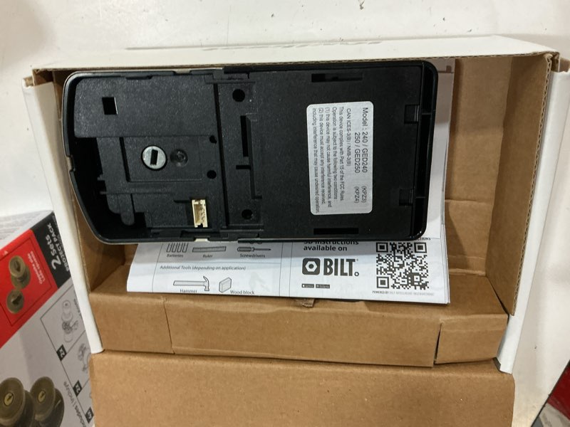 Condition photo showing As Is for kwikset smartcode satin nickel zinc electronic deadbolt